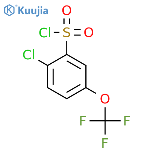 2-chloro-5-(trifluoromethoxy)benzene-1-sulfonyl chloride structure