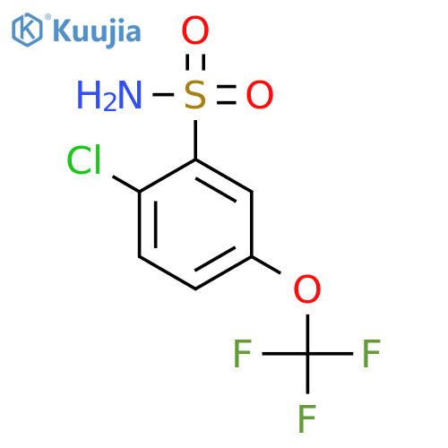 2-chloro-5-(trifluoromethoxy)benzene-1-sulfonamide structure
