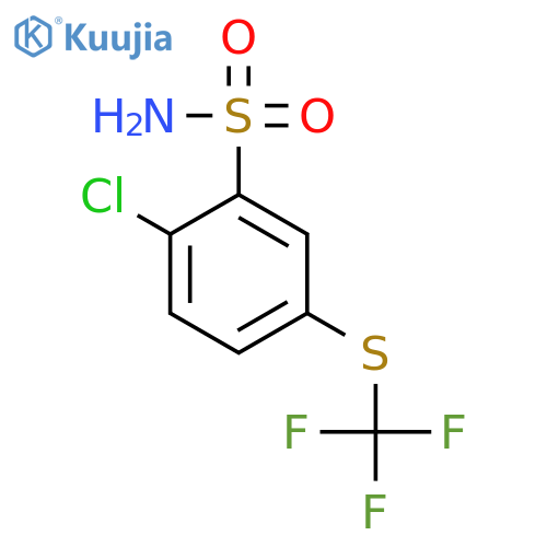 BENZENESULFONAMIDE, 2-CHLORO-5-[(TRIFLUOROMETHYL)THIO]- structure