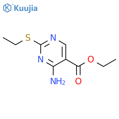 ethyl 4-amino-2-(ethylsulfanyl)pyrimidine-5-carboxylate structure