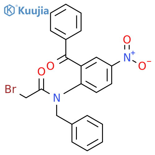 Acetamide, N-(2-benzoyl-4-nitrophenyl)-2-bromo-N-(phenylmethyl)- structure