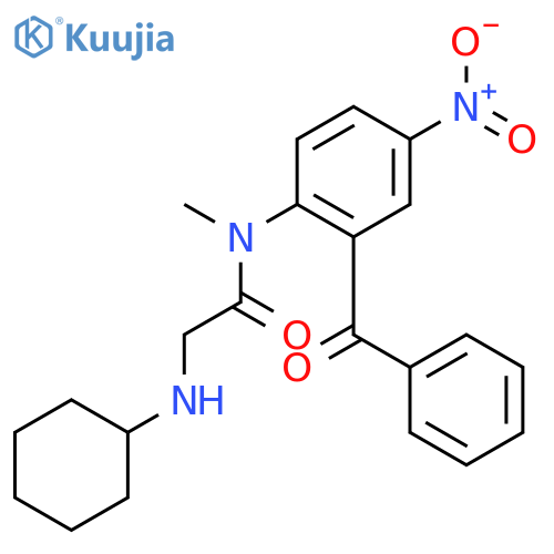 Acetamide, N-(2-benzoyl-4-nitrophenyl)-2-(cyclohexylamino)-N-methyl- structure