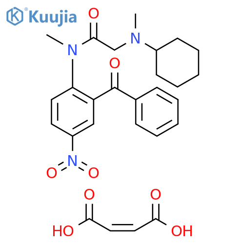Acetamide,N-(2-benzoyl-4-nitrophenyl)-2-(cyclohexylmethylamino)-N-methyl-,(2Z)-2-butenedioate (1:1) structure