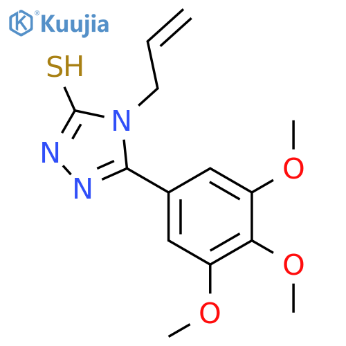 4-(prop-2-en-1-yl)-5-(3,4,5-trimethoxyphenyl)-4H-1,2,4-triazole-3-thiol structure