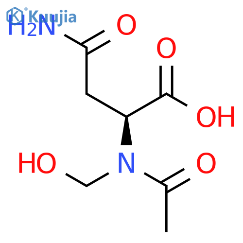 L-Asparagine, N2-acetyl-N-(hydroxymethyl)- structure