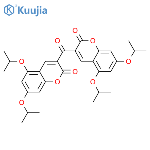 2H-1-Benzopyran-2-one, 3,3'-carbonylbis[5,7-bis(1-methylethoxy)- structure