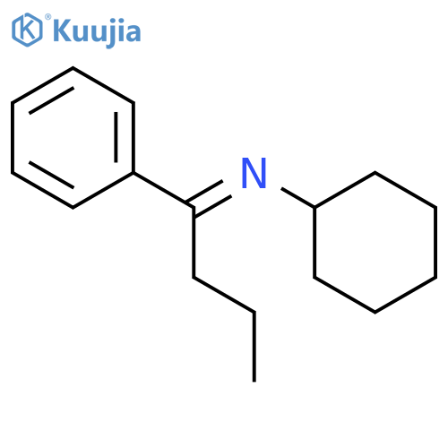 CYCLOHEXANAMINE, N-(1-PHENYLBUTYLIDENE)- structure
