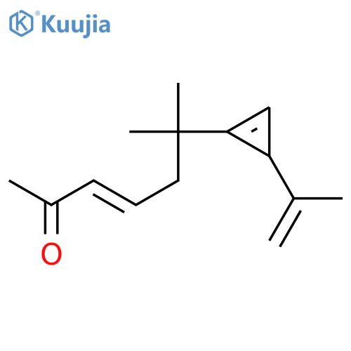 3-Hepten-2-one, 6-methyl-6-3-(1-methylethenyl)-1-cyclopropen-1-yl-, (E)- structure