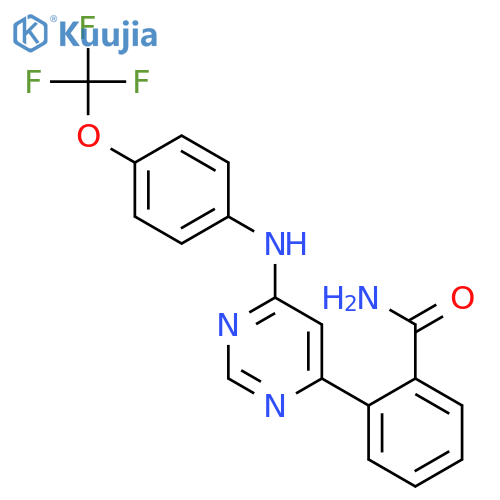 BENZAMIDE, 2-[6-[[4-(TRIFLUOROMETHOXY)PHENYL]AMINO]-4-PYRIMIDINYL]- structure