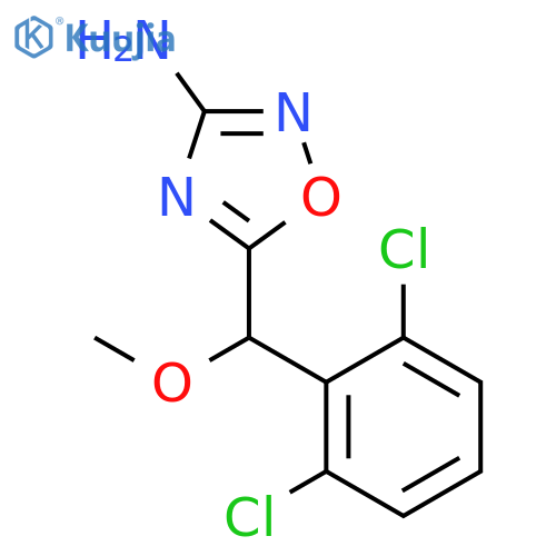 5-[(2,6-dichlorophenyl)(methoxy)methyl]-1,2,4-oxadiazol-3-amine structure