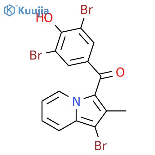 Methanone, (1-bromo-2-methyl-3-indolizinyl)(3,5-dibromo-4-hydroxyphenyl)- structure