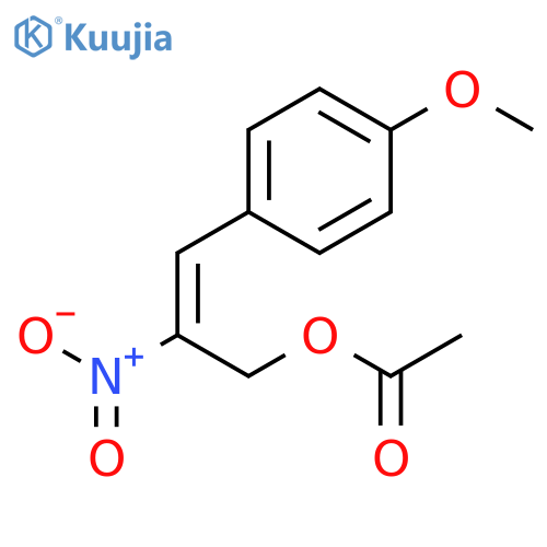 (2Z)-3-(4-methoxyphenyl)-2-nitroprop-2-en-1-yl acetate structure