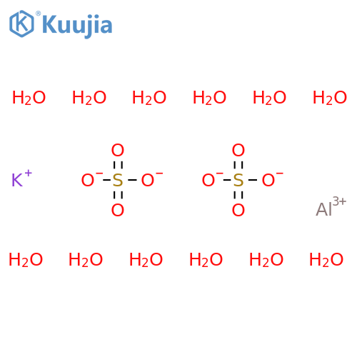 Aluminum potassium sulfate dodecahydrate structure