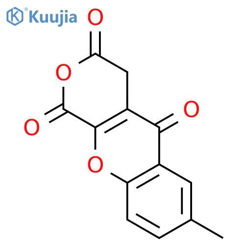 Pyrano[3,4-b][1]benzopyran-1,3,5(4H)-trione, 7-methyl- structure