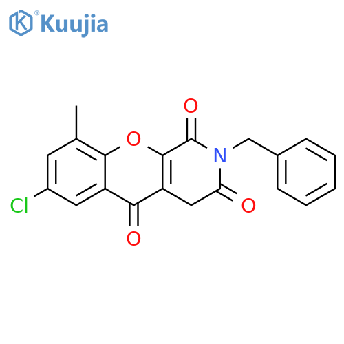 2H-[1]Benzopyrano[2,3-c]pyridine-1,3,5(4H)-trione,7-chloro-9-methyl-2-(phenylmethyl)- structure