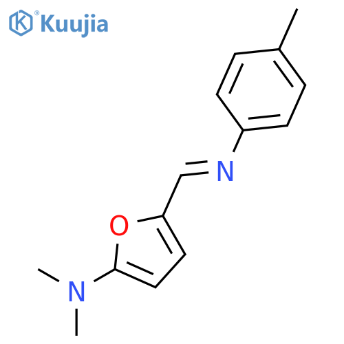 2-Furanamine,N,N-dimethyl-5-[[(4-methylphenyl)imino]methyl]- structure