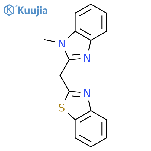 Benzothiazole, 2-[(1-methyl-1H-benzimidazol-2-yl)methyl]- structure