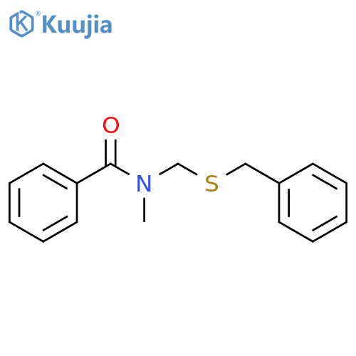 Benzamide, N-methyl-N-[[(phenylmethyl)thio]methyl]- structure