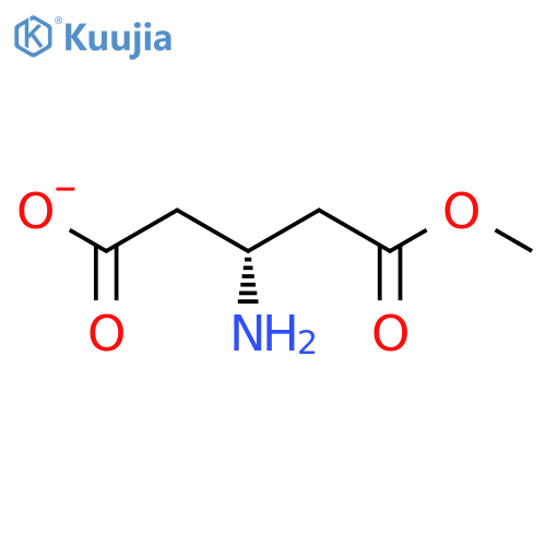 (3R)-3-amino-5-methoxy-5-oxopentanoic acid structure
