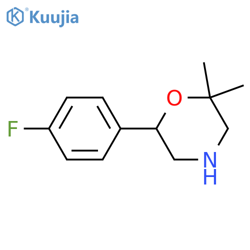 Morpholine,6-(4-fluorophenyl)-2,2-dimethyl- structure