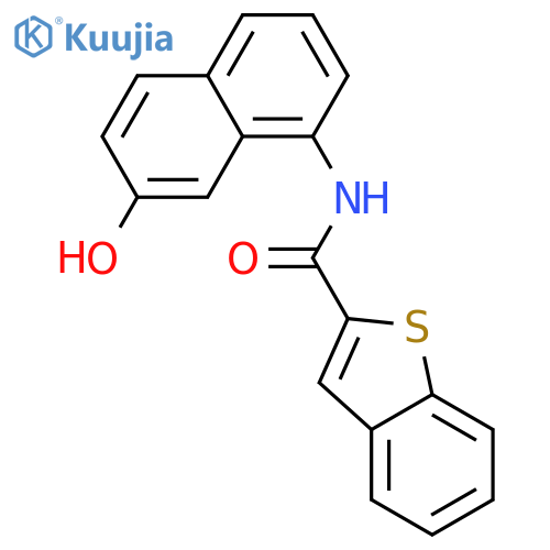 BENZO[B]THIOPHENE-2-CARBOXAMIDE, N-(7-HYDROXY-1-NAPHTHALENYL)- structure