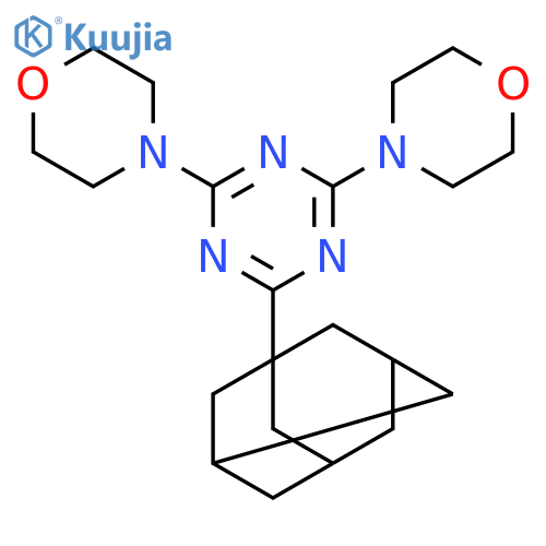 1,3,5-TRIAZINE, 2,4-DI-4-MORPHOLINYL-6-TRICYCLO[3.3.1.13,7]DEC-1-YL- structure