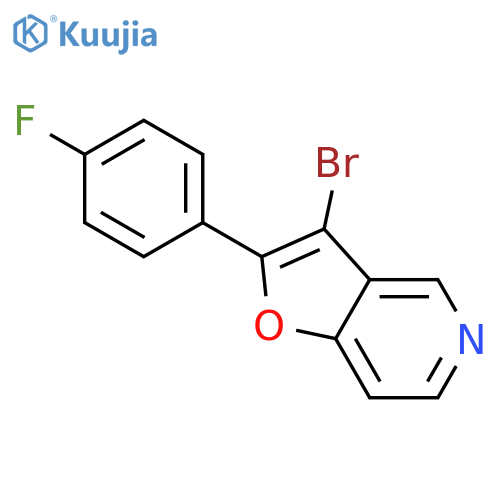 FURO[3,2-C]PYRIDINE, 3-BROMO-2-(4-FLUOROPHENYL)- structure