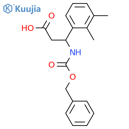 3-{(benzyloxy)carbonylamino}-3-(2,3-dimethylphenyl)propanoic acid structure