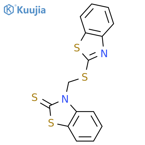 2(3H)-Benzothiazolethione,3-[(2-benzothiazolylthio)methyl]- structure