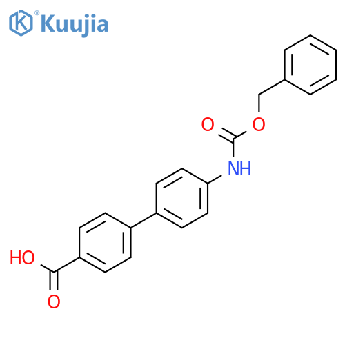 [1,1'-Biphenyl]-4-carboxylicacid, 4'-[[(phenylmethoxy)carbonyl]amino]- structure
