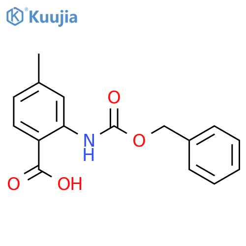 Benzoic acid, 4-methyl-2-[[(phenylmethoxy)carbonyl]amino]- structure