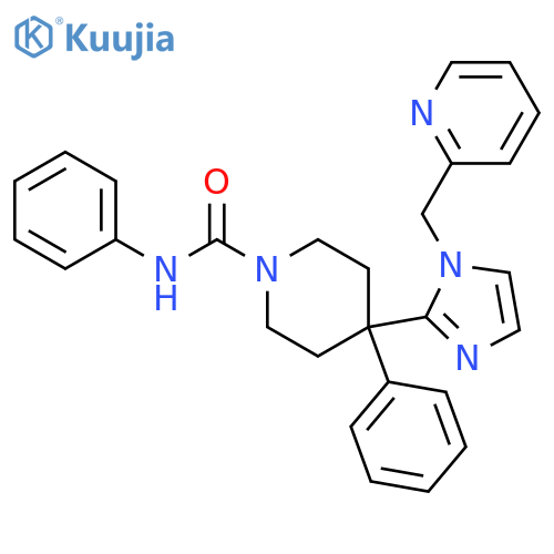 1-Piperidinecarboxamide,N,4-diphenyl-4-[1-(2-pyridinylmethyl)-1H-imidazol-2-yl]- structure