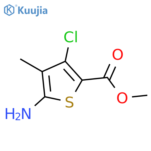 Methyl 5-amino-3-chloro-4-methylthiophene-2-carboxylate structure