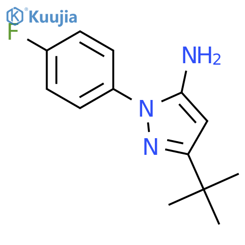 3-tert-Butyl-1-(4-fluorophenyl)-1H-pyrazol-5-amine structure