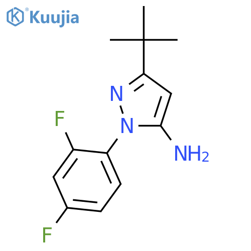 1H-PYRAZOL-5-AMINE, 1-(2,4-DIFLUOROPHENYL)-3-(1,1-DIMETHYLETHYL)- structure