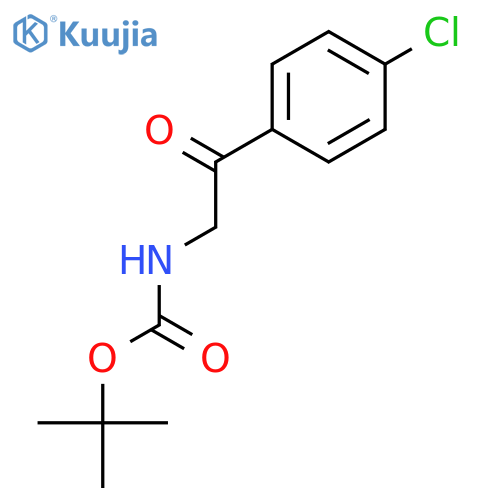 Carbamic acid, [2-(4-chlorophenyl)-2-oxoethyl]-, 1,1-dimethylethyl ester structure