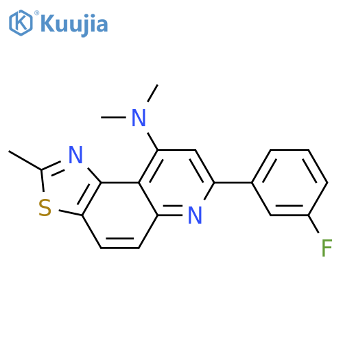 Thiazolo[4,5-f]quinolin-9-amine, 7-(3-fluorophenyl)-N,N,2-trimethyl- structure