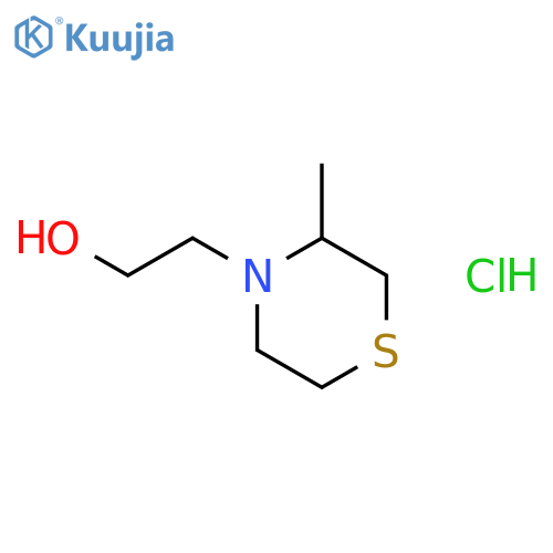 4-THIOMORPHOLINEETHANOL, 3-METHYL-, HYDROCHLORIDE structure