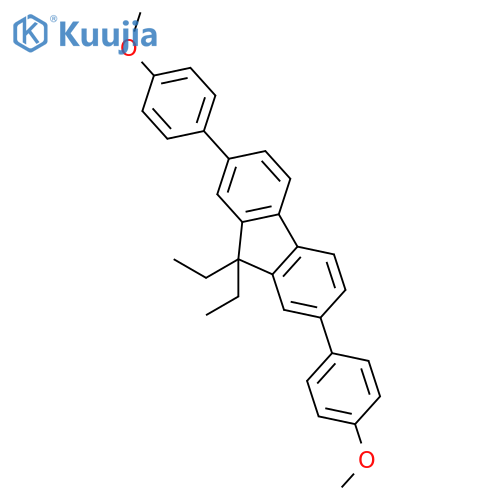 9H-Fluorene, 9,9-diethyl-2,7-bis(4-methoxyphenyl)- structure