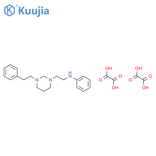 N-{2-[3-(2-phenylethyl)tetrahydropyrimidin-1(2H)-yl]ethyl}aniline diethanedioate structure