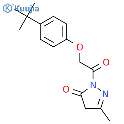 3H-Pyrazol-3-one,2-[[4-(1,1-dimethylethyl)phenoxy]acetyl]-2,4-dihydro-5-methyl- structure