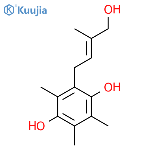1,4-BENZENEDIOL, 2-(4-HYDROXY-3-METHYL-2-BUTENYL)-3,5,6-TRIMETHYL- structure