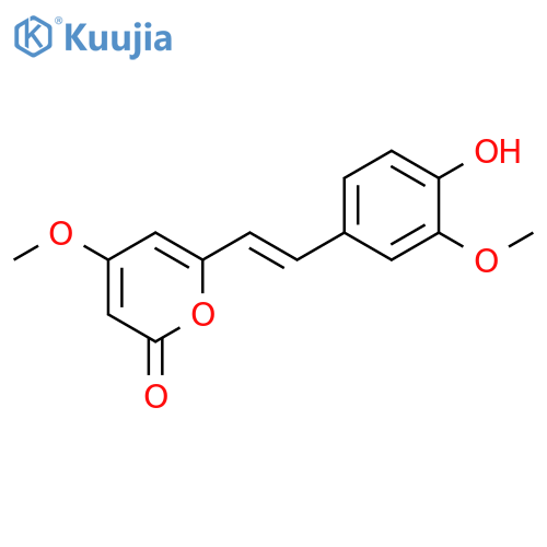 2H-Pyran-2-one, 6-[(1E)-2-(4-hydroxy-3-methoxyphenyl)ethenyl]-4-methoxy- structure