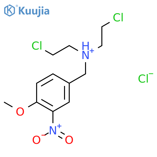 2-chloro-N-(2-chloroethyl)-N-(4-methoxy-3-nitrobenzyl)ethanaminium chloride structure