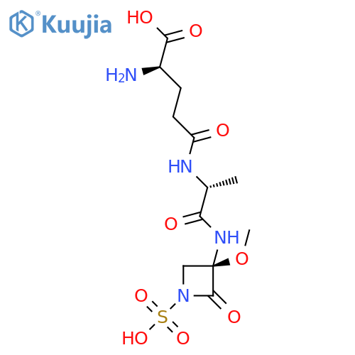D-Alaninamide, D-g-glutamyl-N-[(3R)-3-methoxy-2-oxo-1-sulfo-3-azetidinyl]- structure