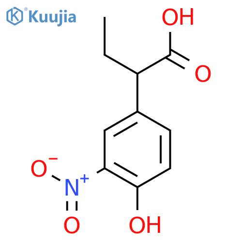 2-(4-hydroxy-3-nitrophenyl)butanoic acid structure