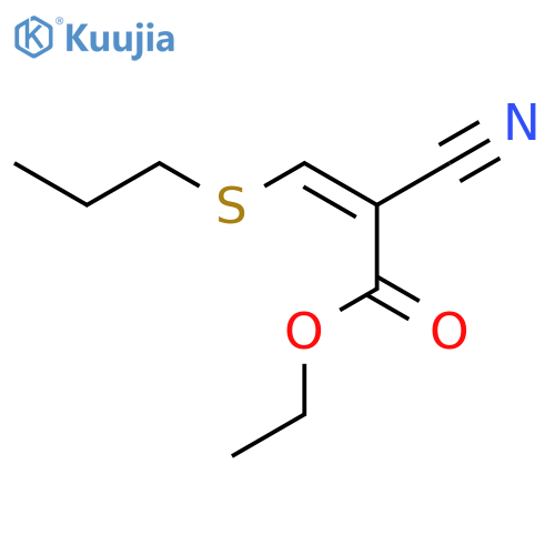 2-Propenoic acid, 2-cyano-3-(propylthio)-, ethyl ester structure