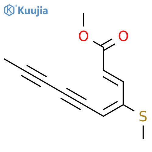 2,4-Decadiene-6,8-diynoic acid, 4-(methylthio)-, methyl ester structure