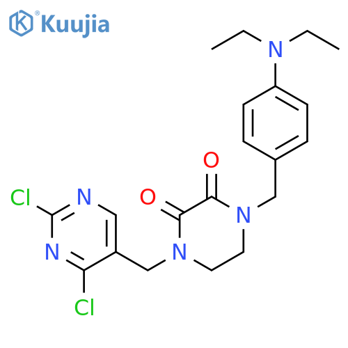 2,3-Piperazinedione,1-[(2,4-dichloro-5-pyrimidinyl)methyl]-4-[[4-(diethylamino)phenyl]methyl]- structure