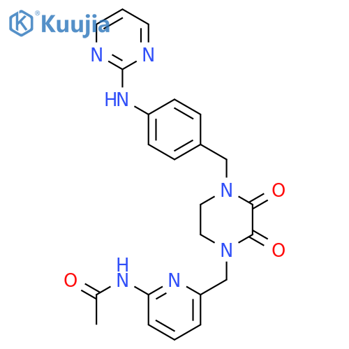 Acetamide,N-[6-[[2,3-dioxo-4-[[4-(2-pyrimidinylamino)phenyl]methyl]-1-piperazinyl]methyl]-2-pyridinyl]- structure